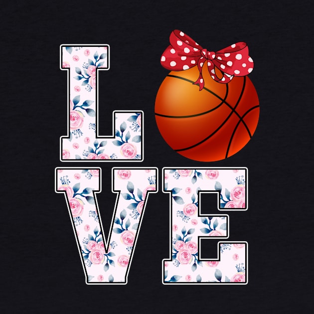 Summer Floral Love Basketball by jrgmerschmann